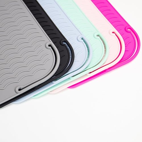 Miniatura 7 de ANGENIL Alfombrilla térmica de silicona para herramientas para el cabello, plancha plana y rizadora, resistente al calor para mostrador, funda de