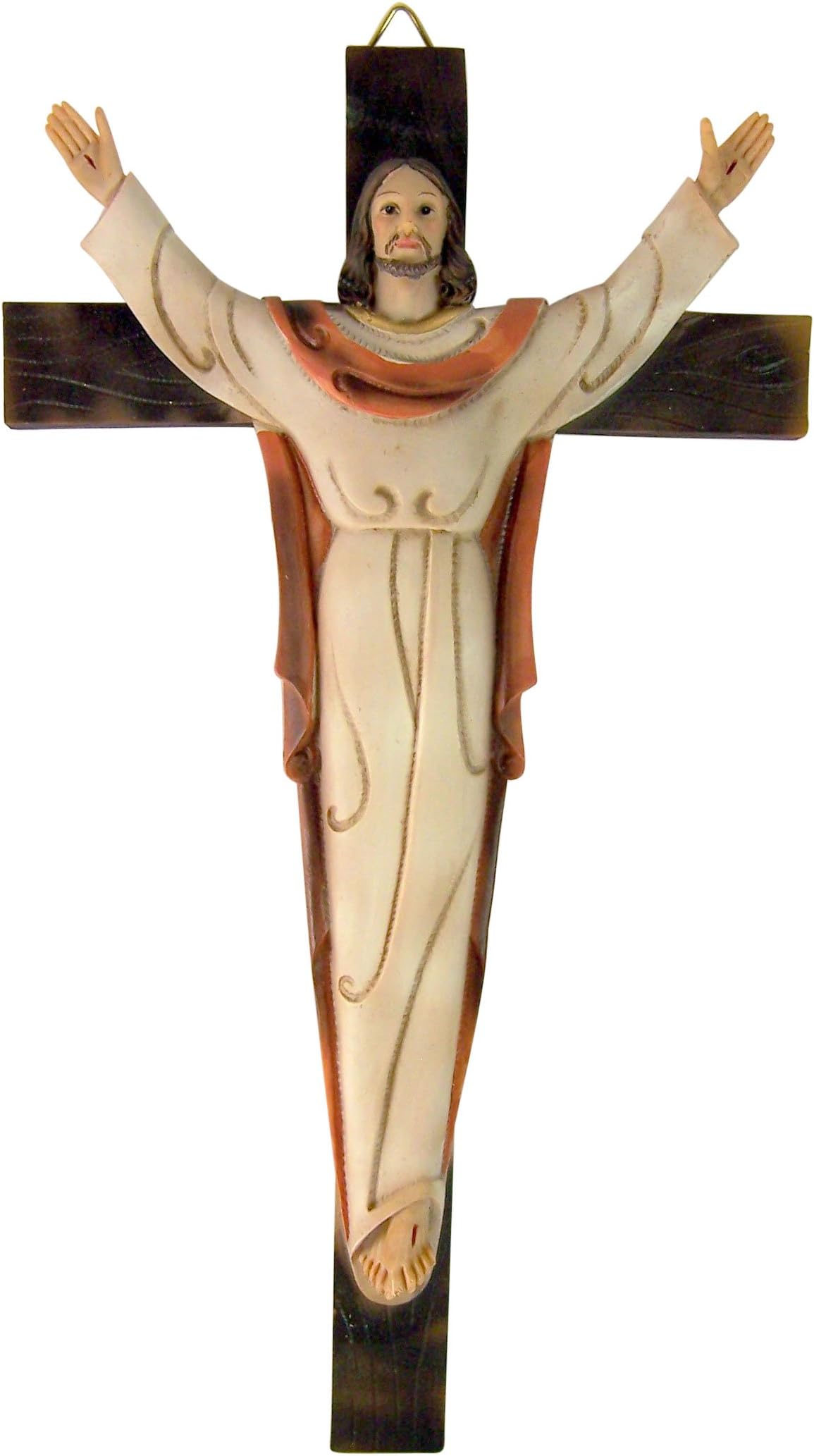 Risen Christ on Cross 13" Resin Wall Crucifix for Home or Chapel Sanctuary Decor