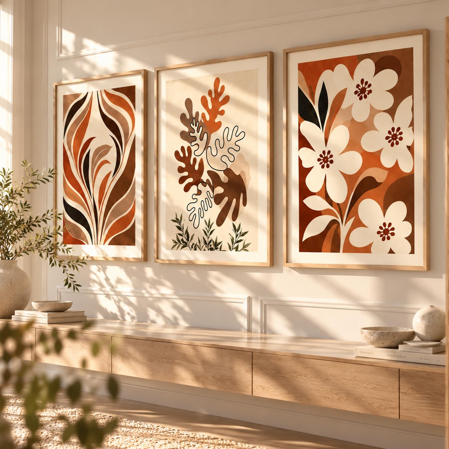 Minimalist Boho Wall Art - Set of 3 Prints -16 Minimalist Boho Wall Art - Set of 3 Prints -16