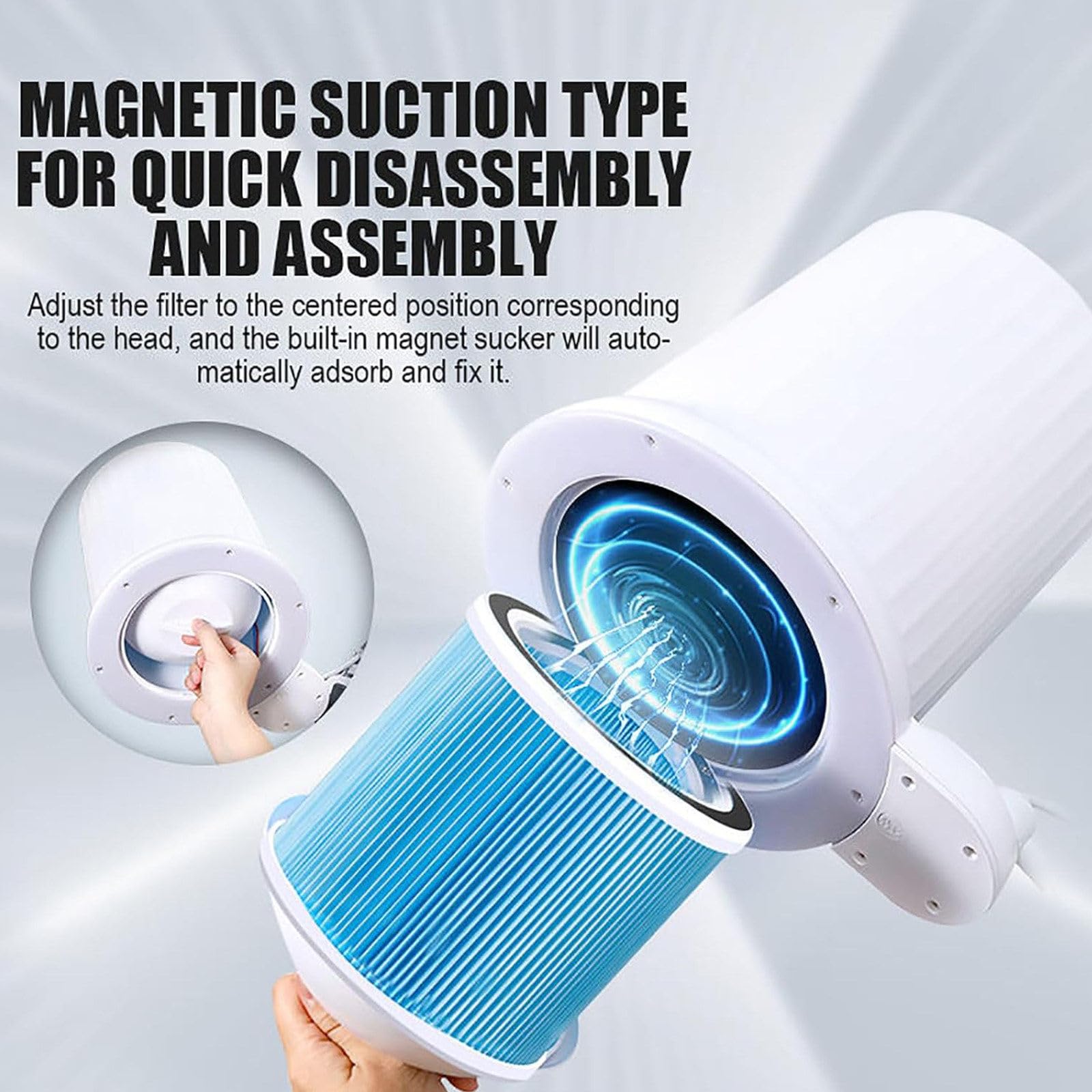 Estrattore di polvere per unghie, a basso rumore, forte aspirazione regolabile, luminosità a 5 LED, universale, per uso domestico o salone di bellezza