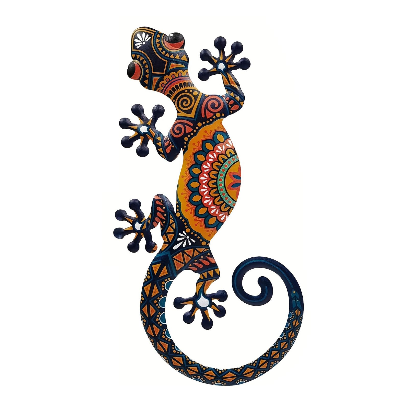 ZEPFJHE Metal Gekkota Wall Decor, Hanging Metal Lizards Outdoor Decors Garden Decorative Ornament for Home, Yard, Fence, Patio Gekkota Wall Decor Outdoor