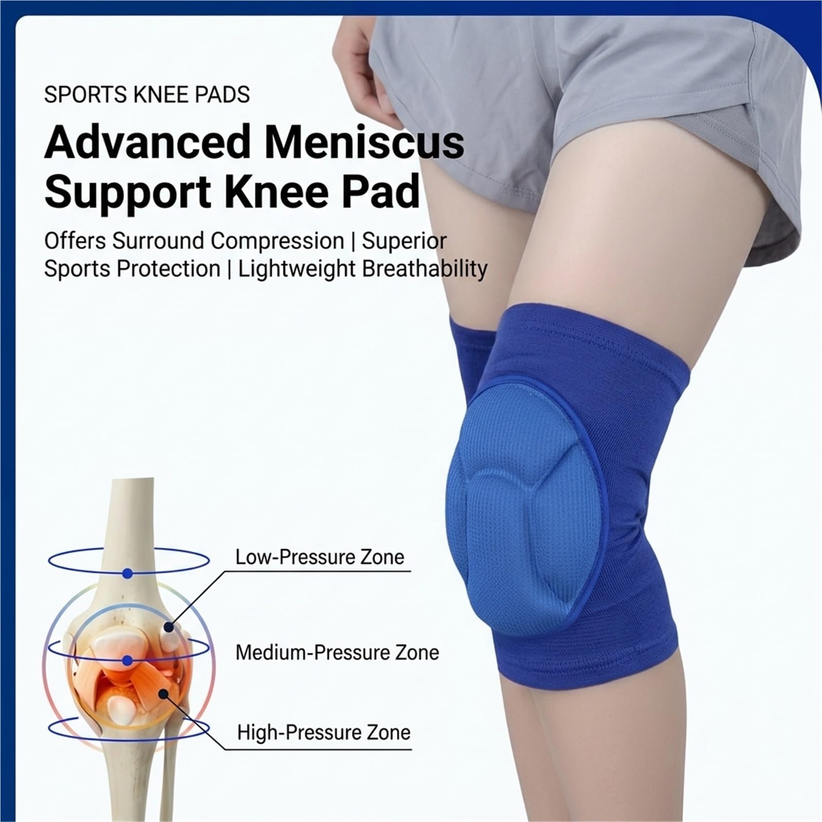 Rodilleras de voleibol para hombres y mujeres, con acolchado de esponja gruesa, ideales para baile, correr, fútbol y deportes. Protectores de rodilla de alto impacto para trabajos en el suelo y o