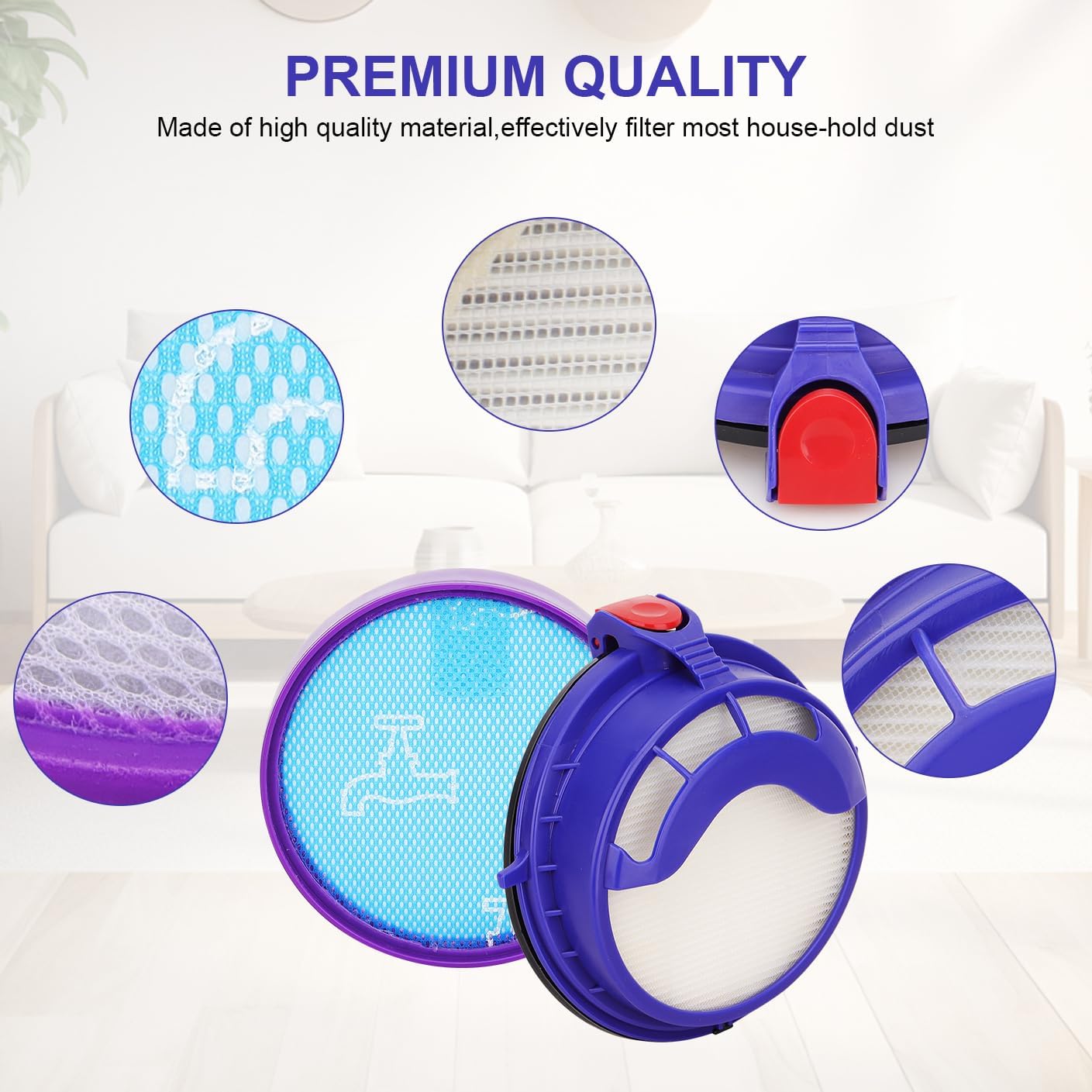 DC25 Filters for Dyson DC25 Vacuum Dyson Ball Filter - Includes Washable 919171-0 Pre-Motor Filter & Post Motor 916188-05 Filter - Part 916188-06, 919171-02 - 2 Set