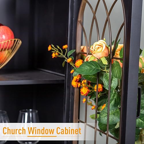 Miniatura 6 de PHI VILLA Armario decorativo con puertas, armario de entrada, armario de almacenamiento decorativo para sala de estar, armario de almacenamiento