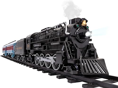 Miniatura 2 de Lionel Juego de tren de juguete Polar Express con Bluetooth, locomotora, vagones de tren y pista con sonidos auténticos de tren, luces y efectos de