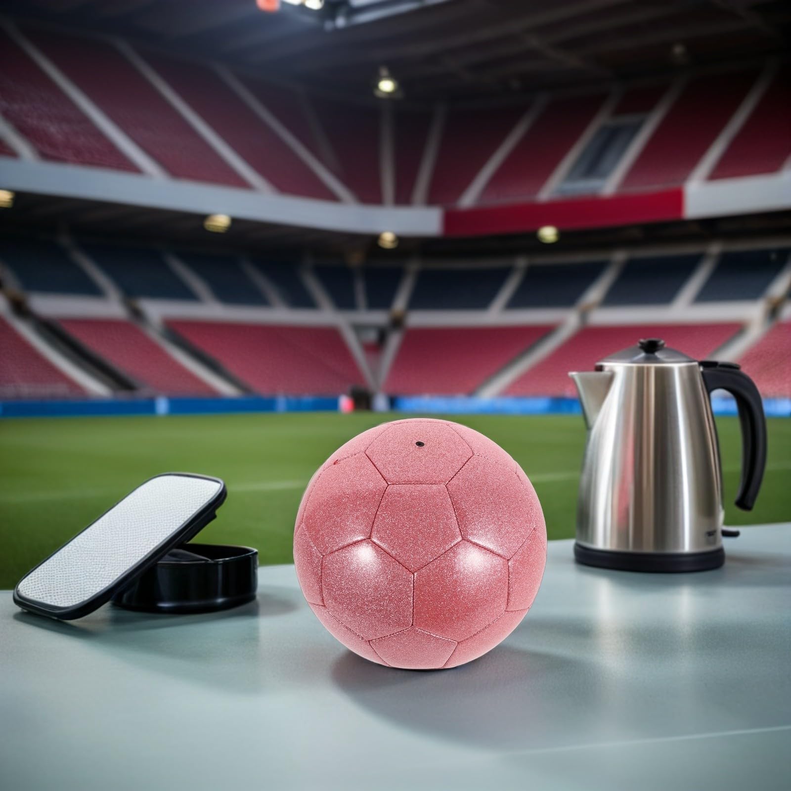 Balón de Fútbol Material PVC Resistente Diseño Brillante y Patrón Holográfico Único Fácil de Limpiar para Práctica y de Fútbol Indoor