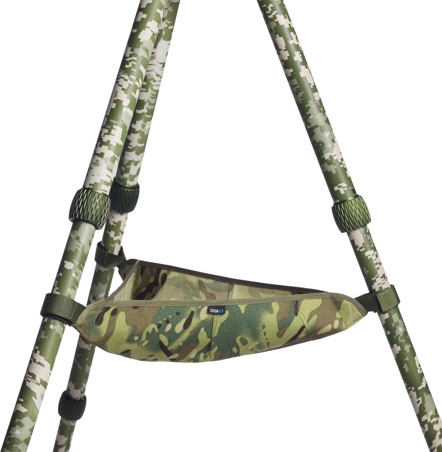 ZZQ&CCF Tripod Weight Stone Bag,Heavy Duty Sand Bag,Wear-Resistant Tripod Storage Stone Pouch,Camouflage Polyester Fabric,Adjustable Straps Quick-Release Velcro for Photography