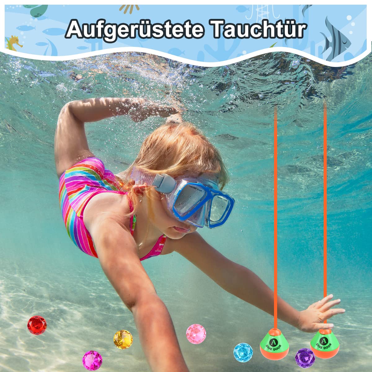 Anneaux De Plongée DERAYEE - 4 Couleurs Pour Apprentissage Natation Et Jeux Piscine - Enfants Et Adultes