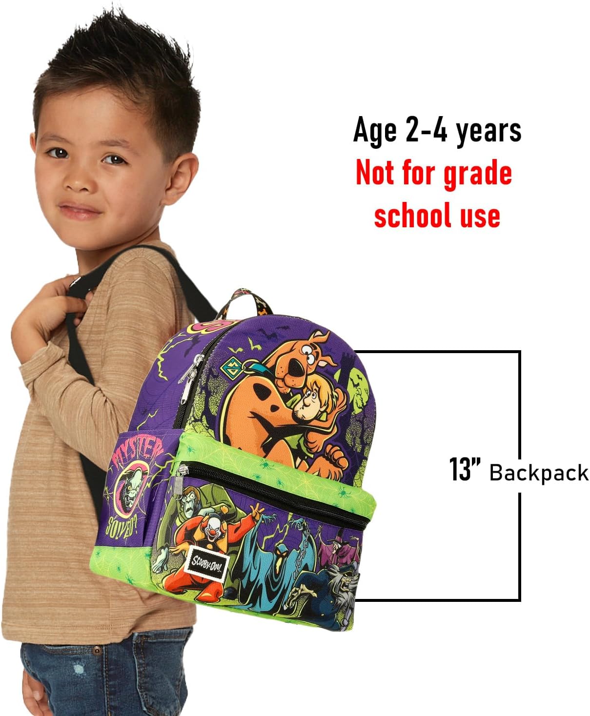 Scooby Doo Mini Backpack Set - Bundle of 13" Bag with Front Pocket Plus Water Bottle | Scooby Doo Mini Backpack Purse Bundle for Women, Kids, Teens