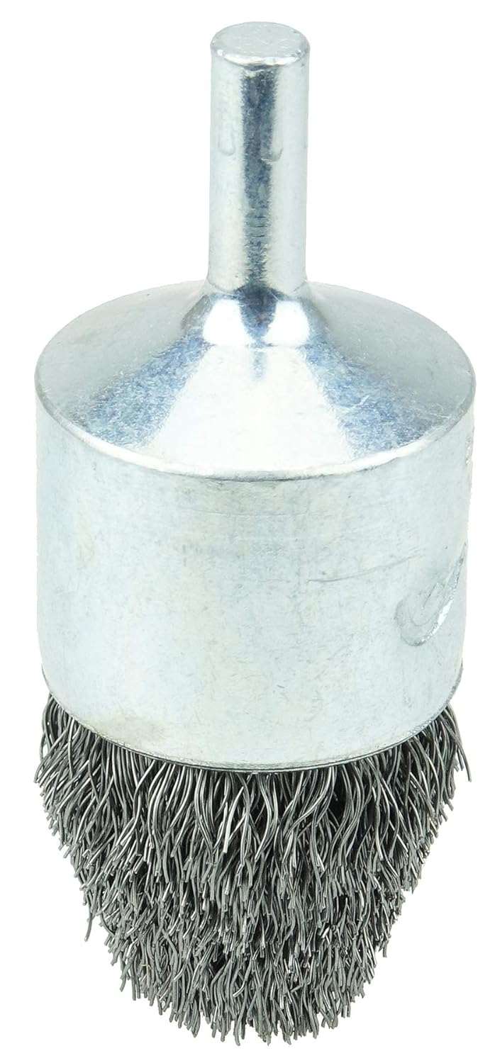 Weiler 10321 Controlled Flare Crimped Wire End Brush 1", .0104" Stainless Steel Fill, Made in The USA (Pack of 10)