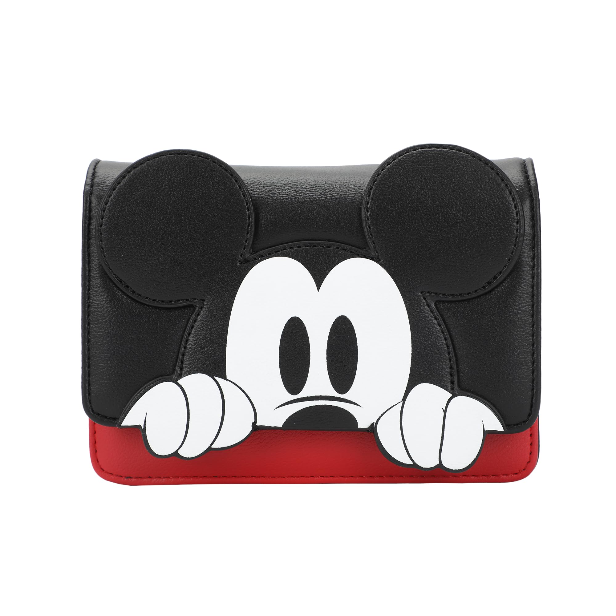BioworldDisney Mickey Mouse Crossbody Wallet, OSFA, Red