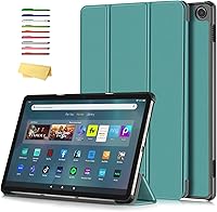 Vista 36 de Funda con soporte para tableta Yaxa Kindle Fire Max 11 (13ª generación, versión 2023) con función de encendido y apagado automático, triple