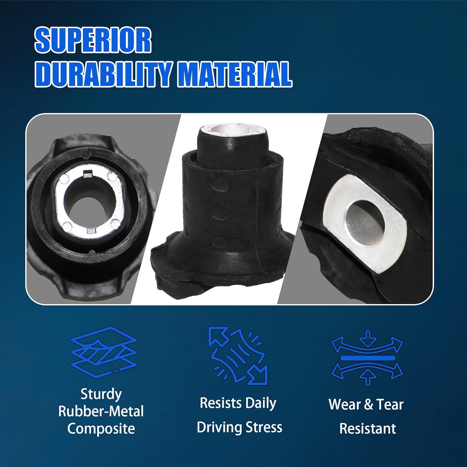 2PCS Suspension Cradle Rubber Bushing for Jee.p Grand Cherokee WK Dodge Durango, Replaces 52124754AC