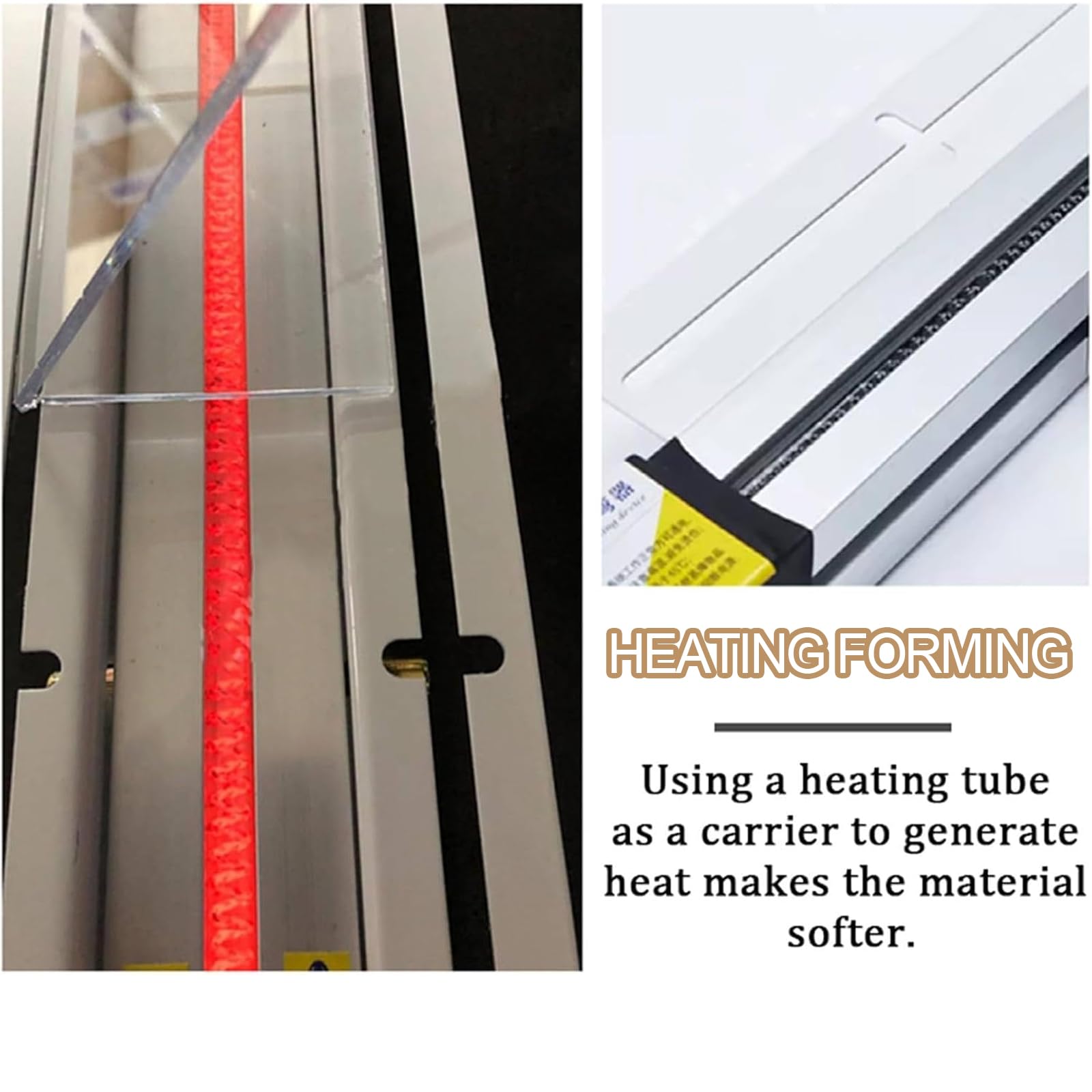 Dobladora eléctrica de acrílico caliente, temperatura ajustable, para 1-6 mm de grosor, con soporte y ángulo, para hacer carteles y decoración
