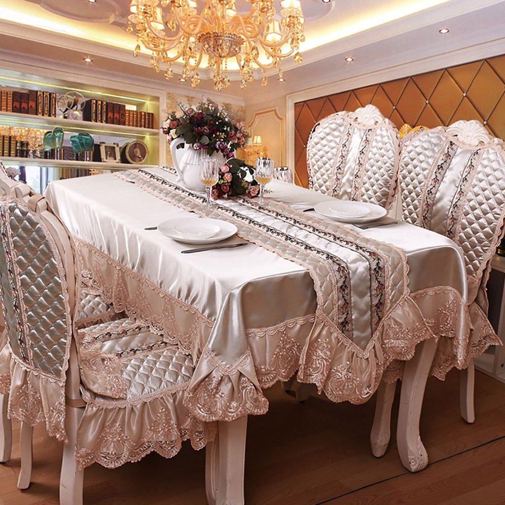 Nappe table à manger rectangle broderie style européen et nappe thé