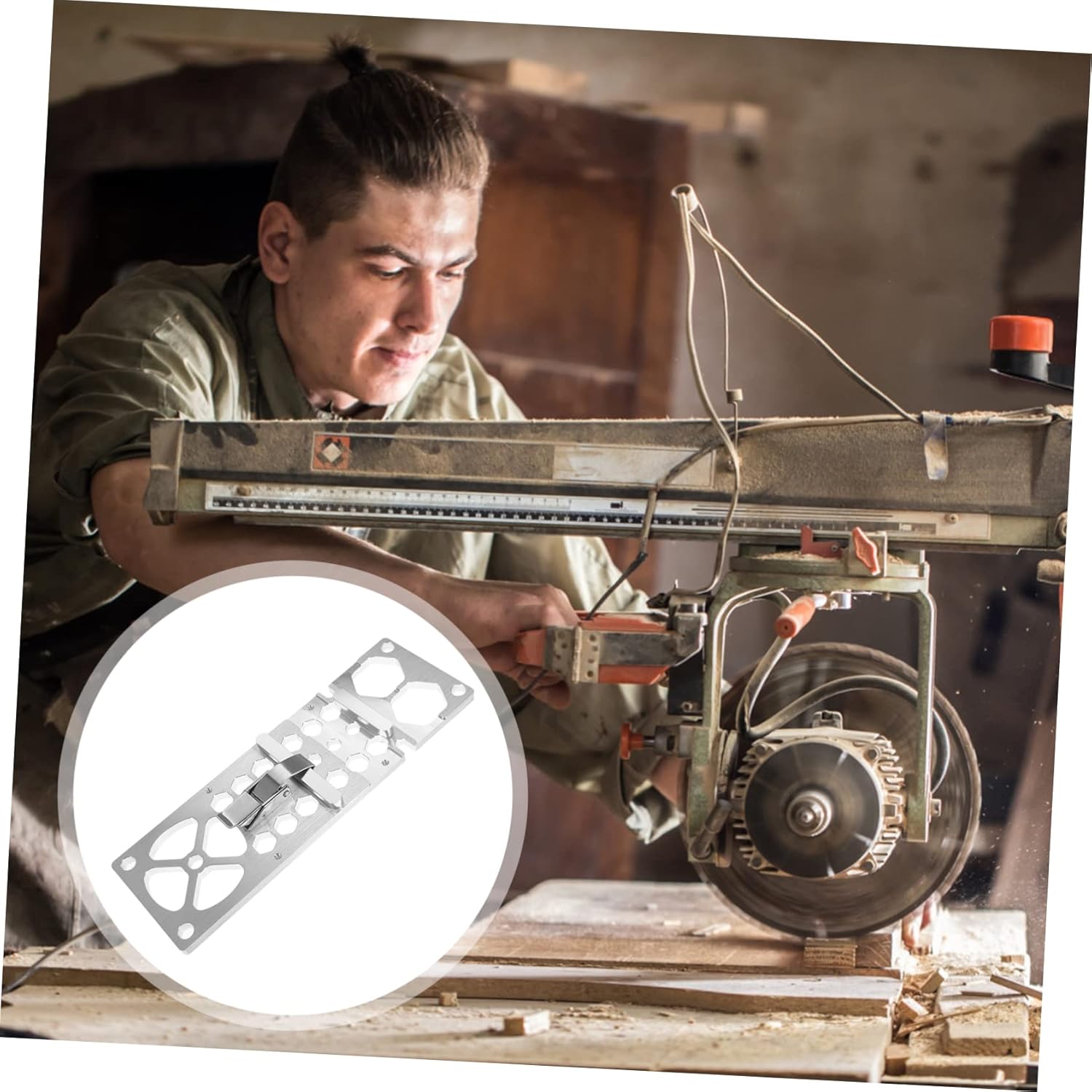 Cnc Milled Aluminum Alloy Circular Saw Guide Rail Right Angle Track for Precise Cuts Compatible Easy to Install Saw Track Accessory