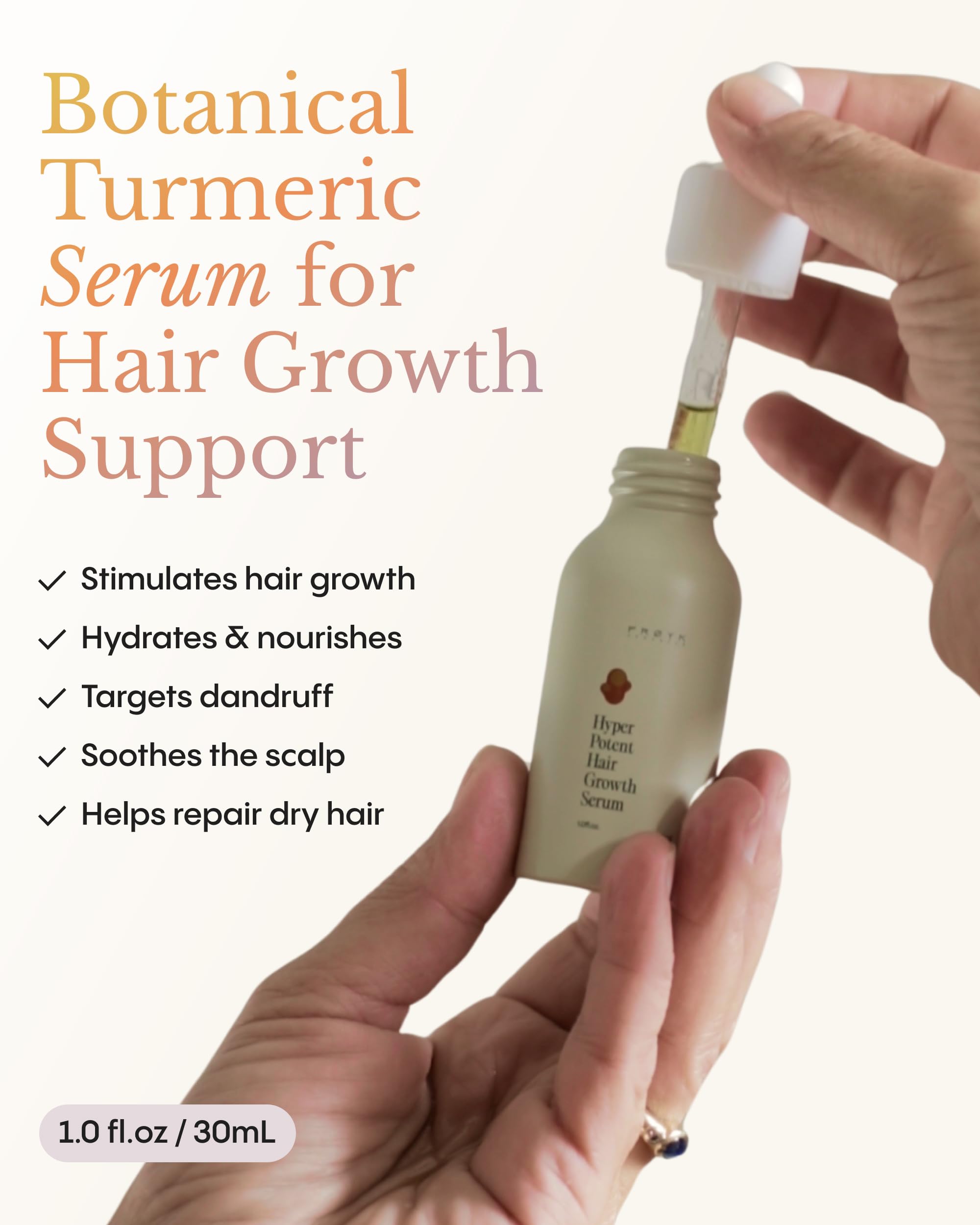 Frøya Organics Hair Growth Serum with Rosemary, Turmeric & Jojoba Oil
