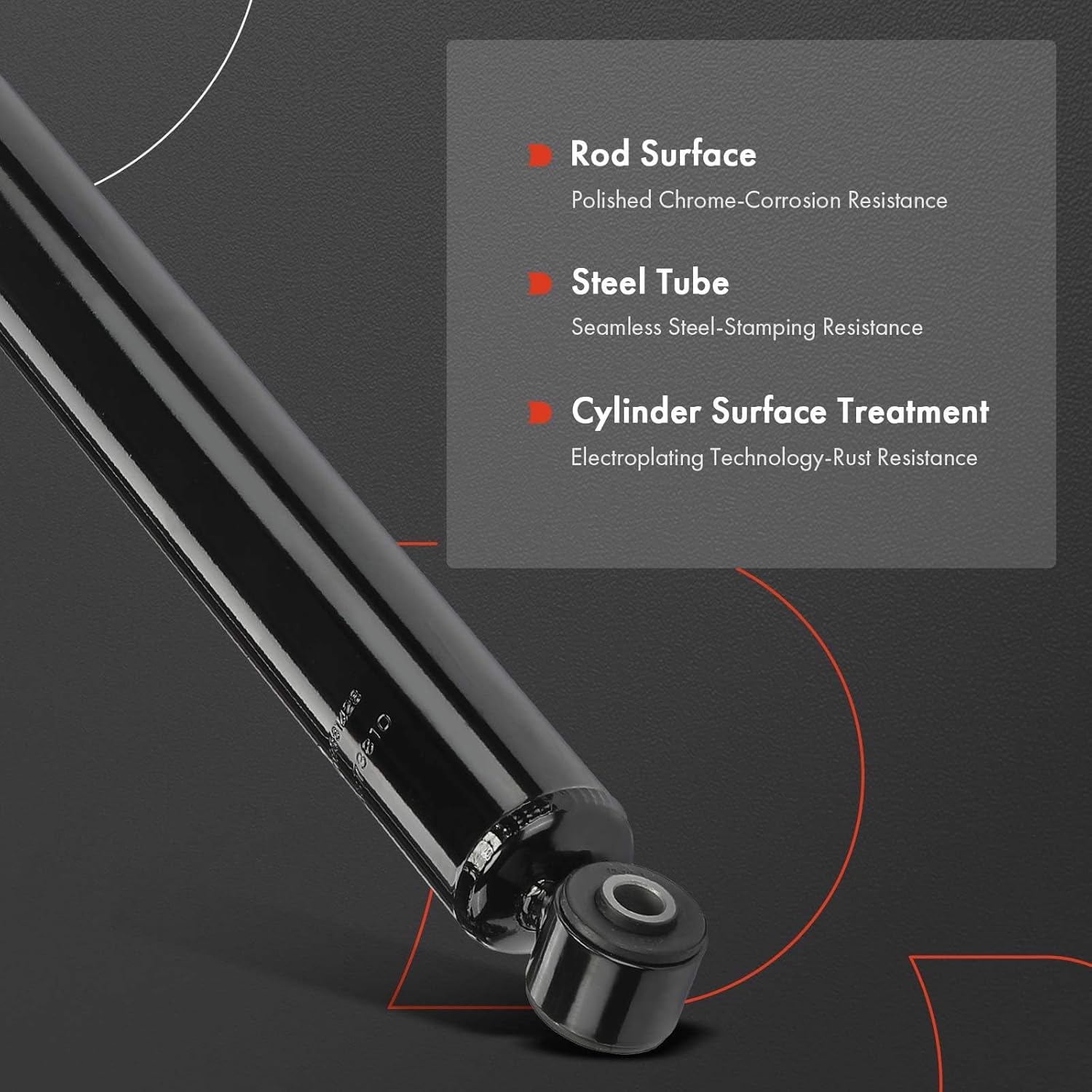 A-Premium Rear Shocks Compatible with Jeep Wrangler 2018-2024, JL Series - 2x Replacement Suspension Shock Absorber Strut