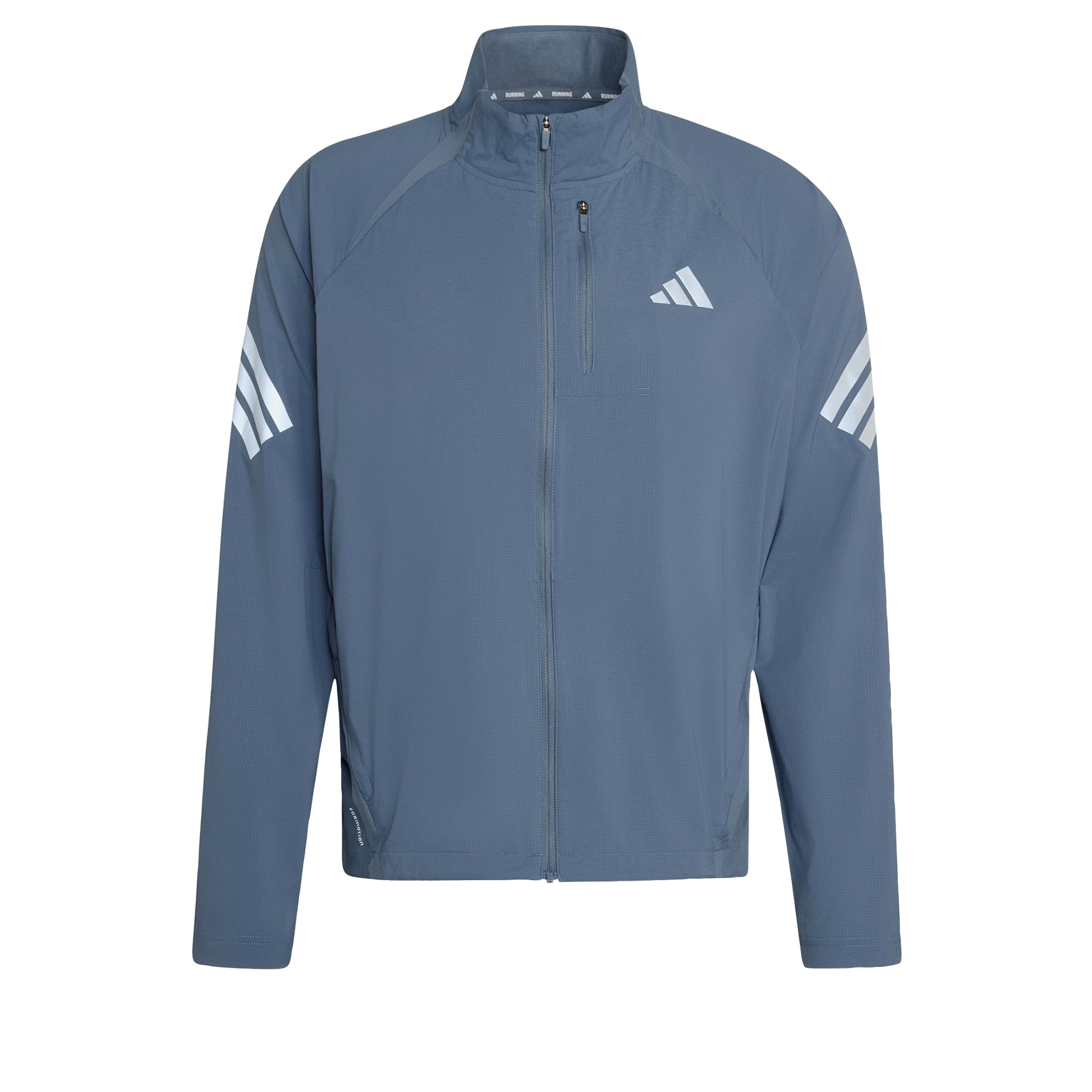 adidas Men's Adi365 Running Iconic Formotion Coat, onix/REFLECTIVE SILVER, XXL