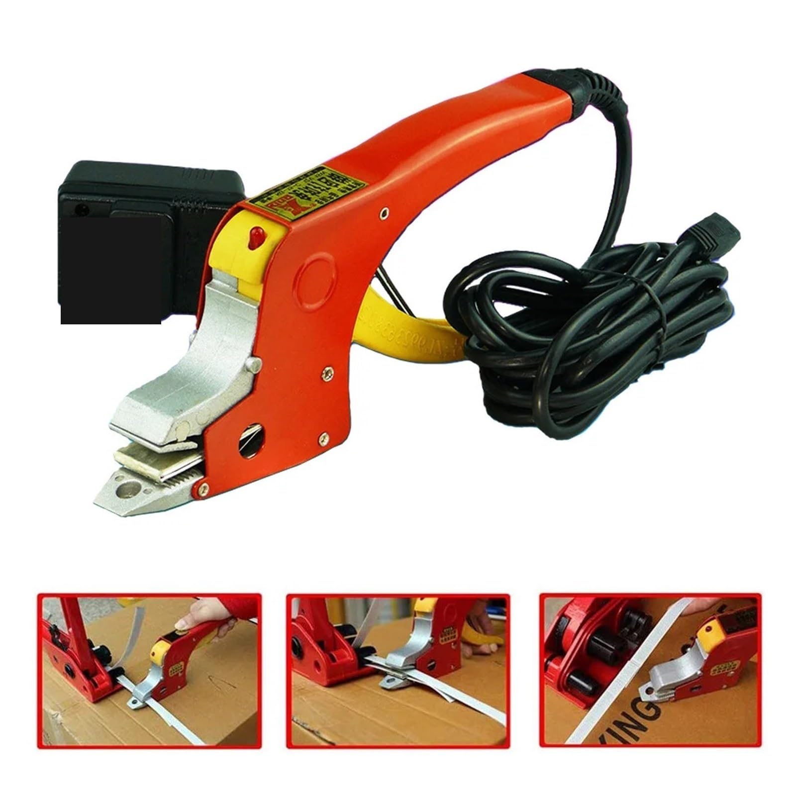 Machine de Cerclage Électrique, Kit de cerclage d'emballage de palettes, scellant de machine de cerclage manuel de fusion à chaud for outils de cerclage électriques sans boucle de sangle en PP(Zwart)