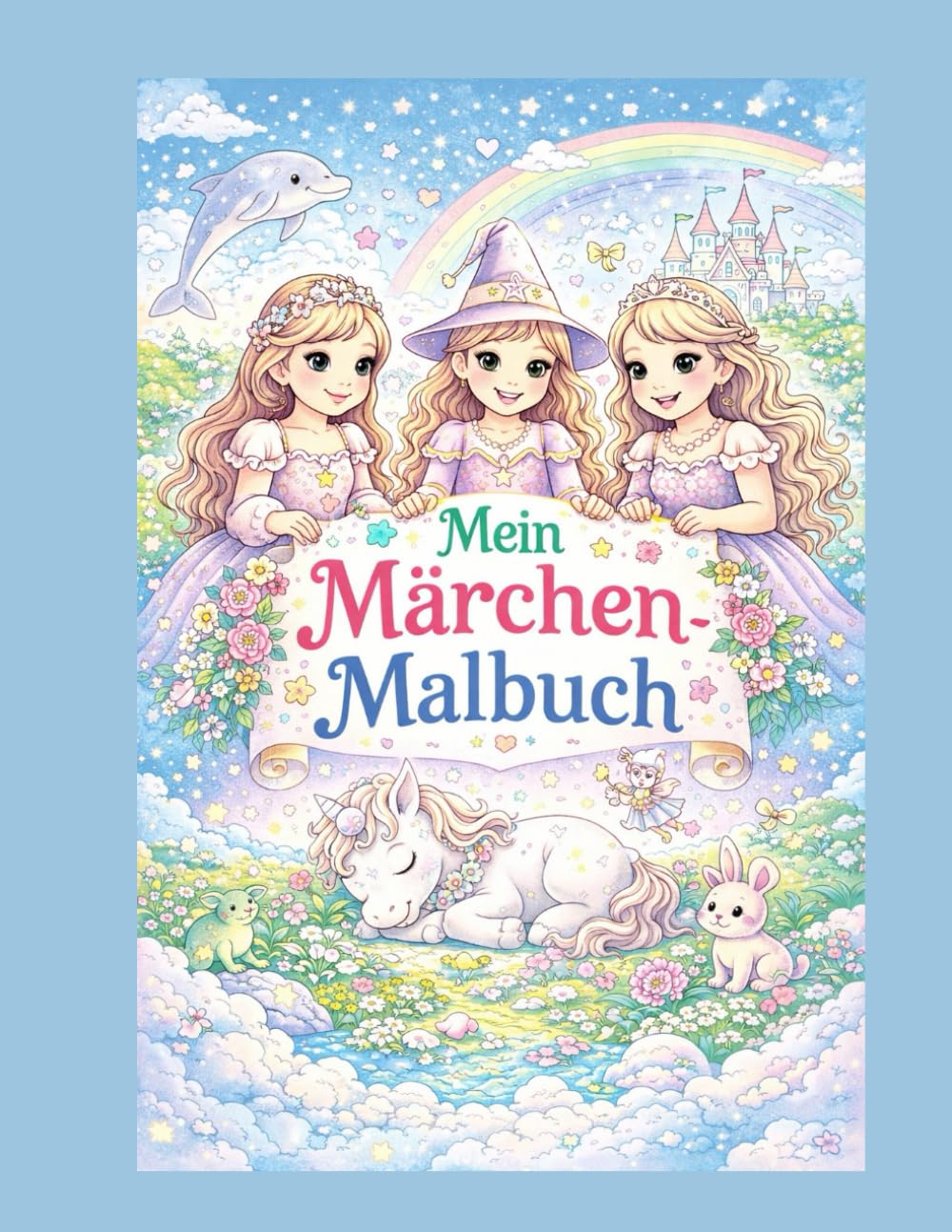 Mein Märchen-Malbuch: Zauberhafte Ausmalbilder mit Prinzessinnen, Einhörnern & Fantasiewelten für Kinder von 5–8 Jahren