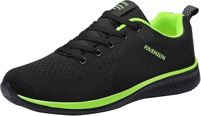 Mens and Womens Thick-soled Sneakers, Unisex Air Cushion Lightweight Breathable Non-slip Running Shoes, Walking Shoes, Jogging Shoes, Sports Shoes, Black, for School, Commuting, Everyday