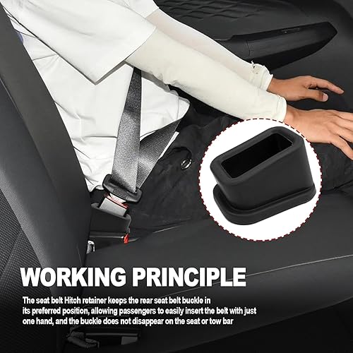 Miniatura 7 de 2 soportes para cinturón de seguridad, fácil de abrochar tu cinturón de seguridad y liberar tus manos, fácil acceso a las hebillas de los asientos