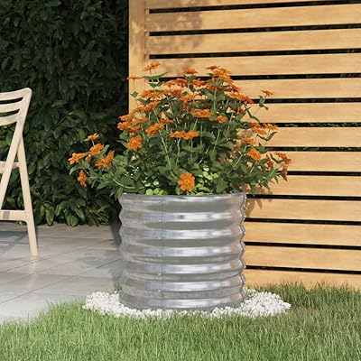 SKM Garden Planter Powder-Coated Steel 15.7