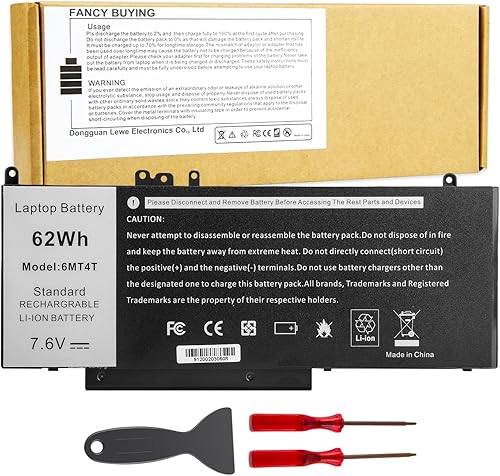Fancy Buying 62Wh 6MT4T - Batería para portátil Dell Latitude E5470 E5570 de 15.6 pulgadas, precisión 15 3510 M3510 Series compatible con 7V69Y