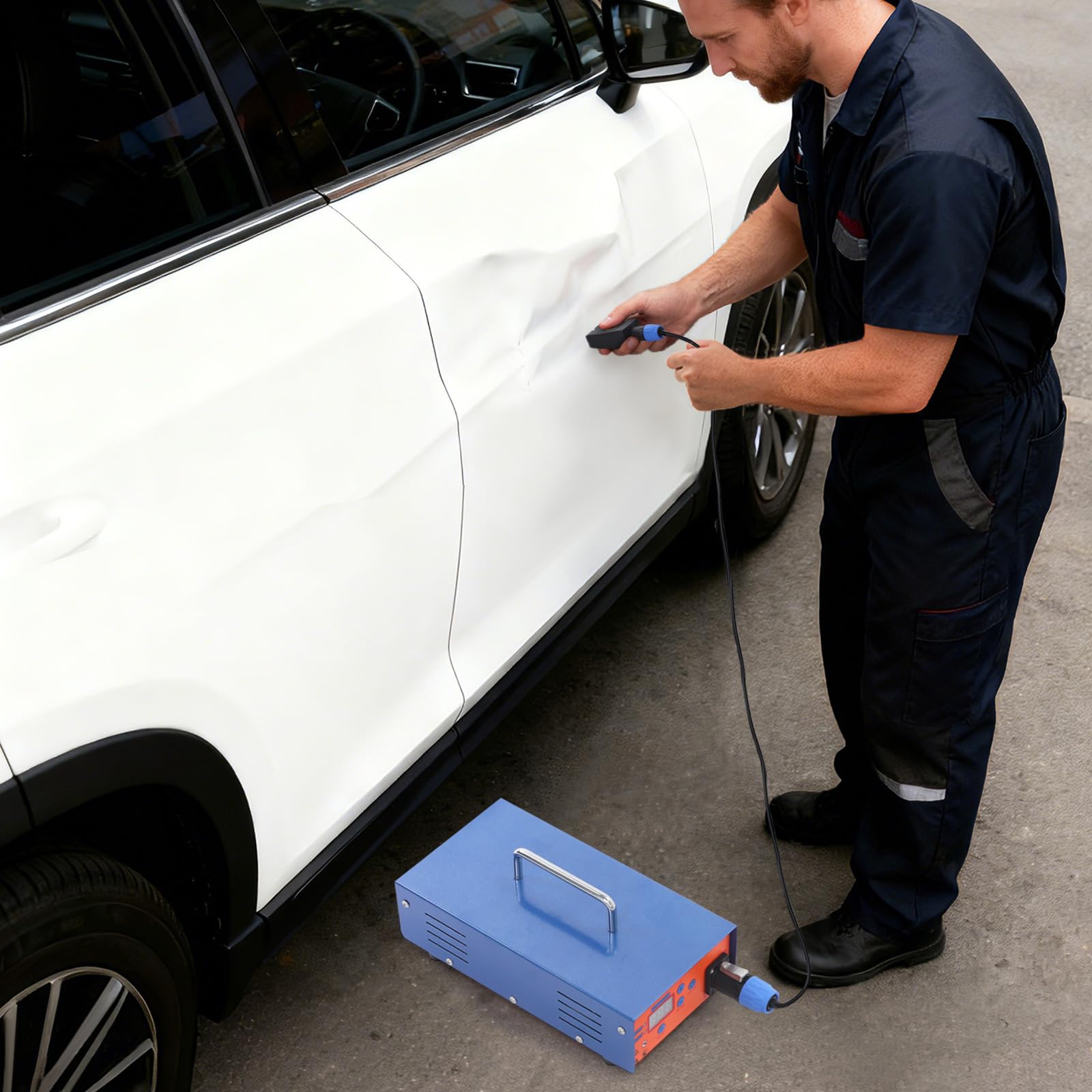 Estrattore per ammaccature a induzione da 800 W, potenza e riscaldamento regolabili, strumento di riparazione per ammaccature dell'auto senza vernice, per carrozzeria, fai da te, riscaldamento