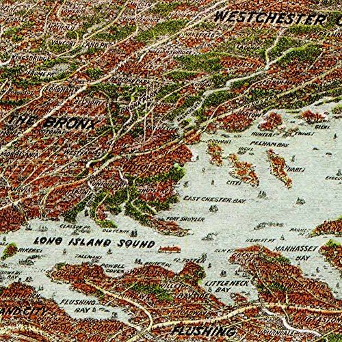 Antiguos Maps - Knickerbocker Beer Panoramic Wall Map Of The Greater New York City Area Circa 1912 - Measures 24 In X 36 In (610 Mm X 915 Mm) #TOP4