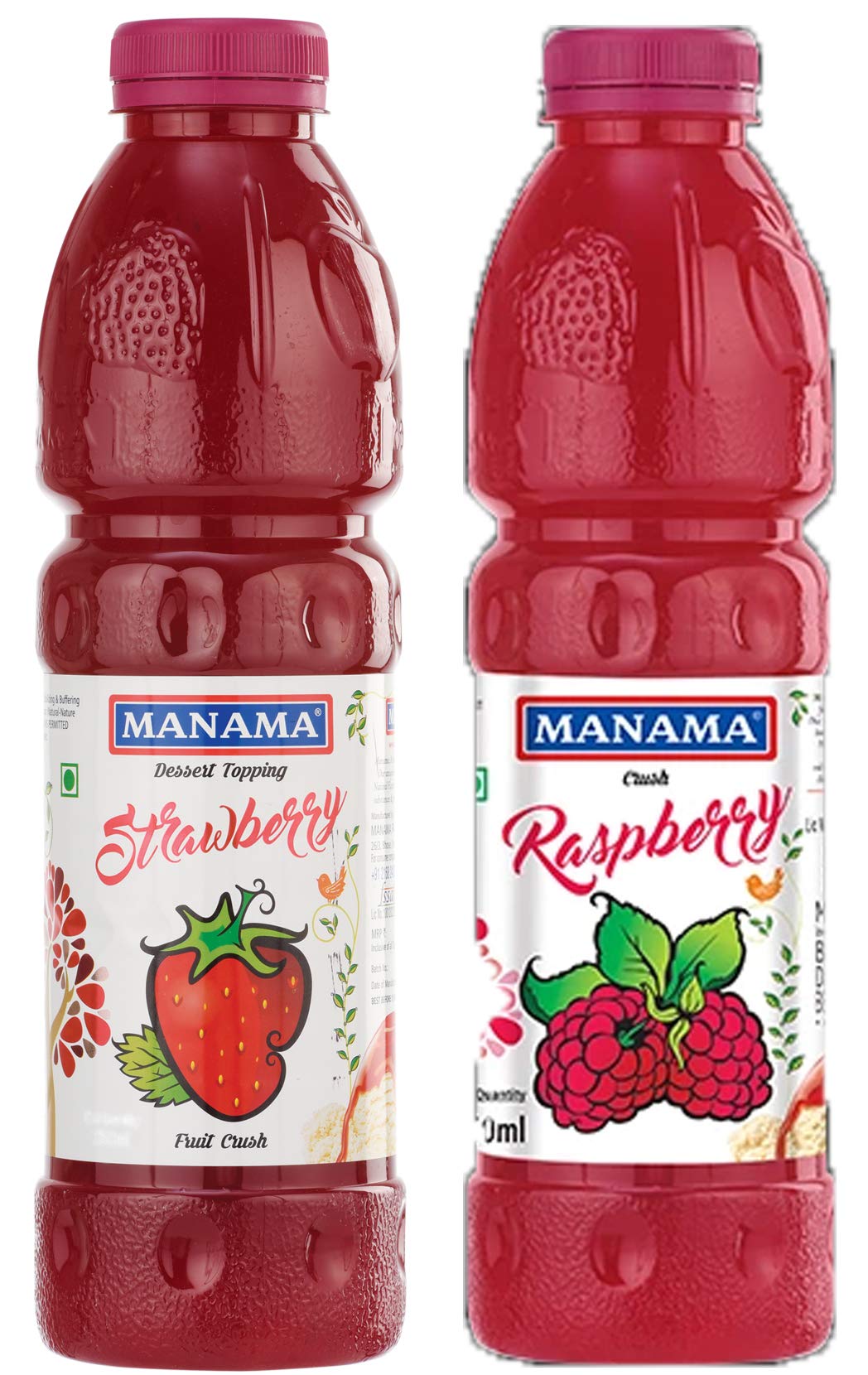 Buy Manama Strawberry Fruit Crush (750ML) and Raspberry Fruit Crush