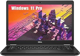 Dell Latitude 5490 14" Laptop, Windows 11 Pro, Intel Core i5-8350U 1.7Ghz, 8GB DDR4, 256GB SSD, USB Type C, HDMI, Cámara Web (reacondicionado)