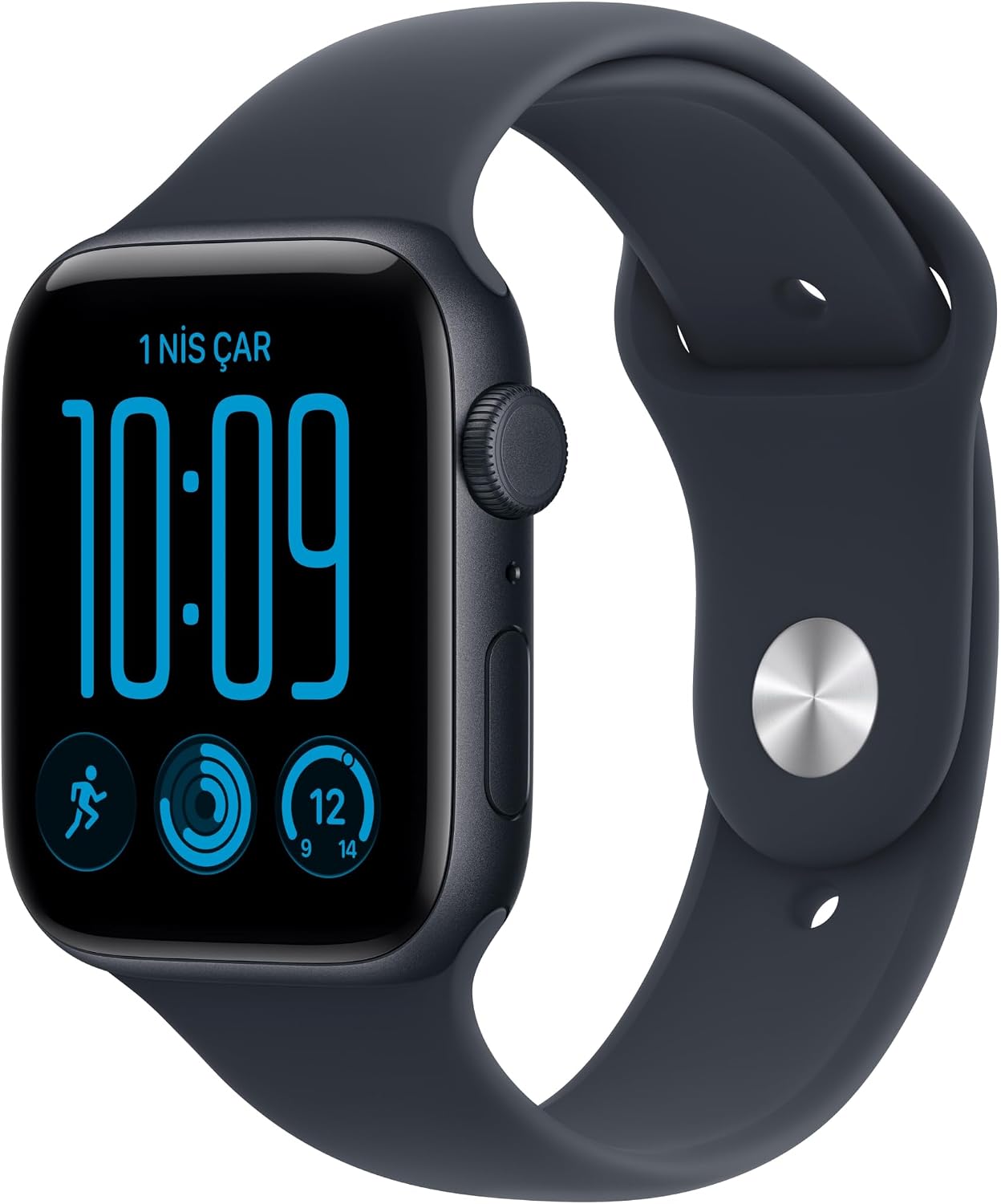 Apple Watch SE 3 GPS 44 mm Gece Yarısı Alüminyum Kasa Akıllı Saat ve Gece Yarısı Spor Kordon – M/L. Fitness ve Uyku Takibi, Kalp Atış Hızı Takibi, Hep Açık Ekran, Suya Dayanıklı Tasarım