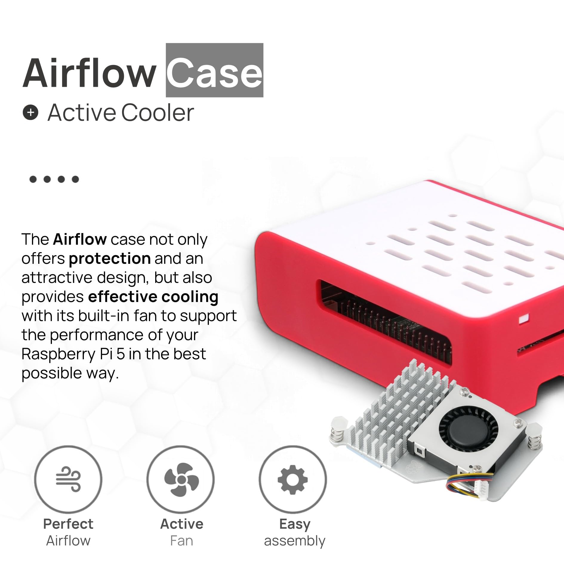 db-tronic Raspberry Pi 5 4 GB Starter Kit | Edycja 64 GB | Zasilacz 27 W | Obudowa Airflow | Aktywne chłodzenie | idealny do Home Assistant i smart home
