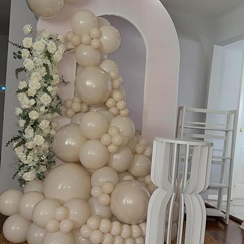 Miniatura 8 de Globos de perla, 52 piezas de 12 pulgadas, globos blancos de perla rellenos dobles, globos de látex marfil rellenos dobles de perla blanca para