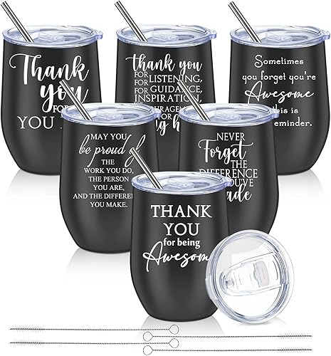 Sieral Taza de acero inoxidable con tapa para empleados y compañeros de trabajo inspiradores con tapa para mujeres, hombres, amigos, voluntarios