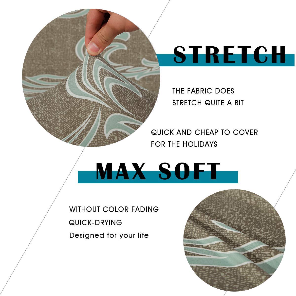 Coprisedie con Schienale 6 Pezzi, Lavabile Estraibile Misura Universale Fodere per Sedia in Spandex Elasticizzato per Sala da Pranzo, Feste, Hotel, Ristorante