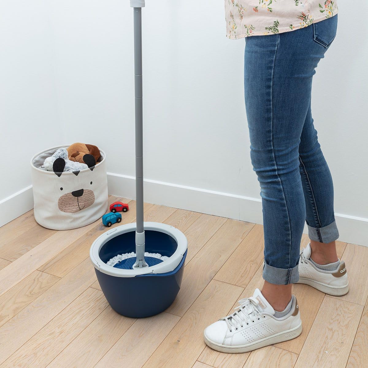 Kit de lavage Smarteo + — Platine pliable- Diamètre 25 cm — 124 g, Bleu et Blanc, 31 cm 26, 5 cm 30 cm