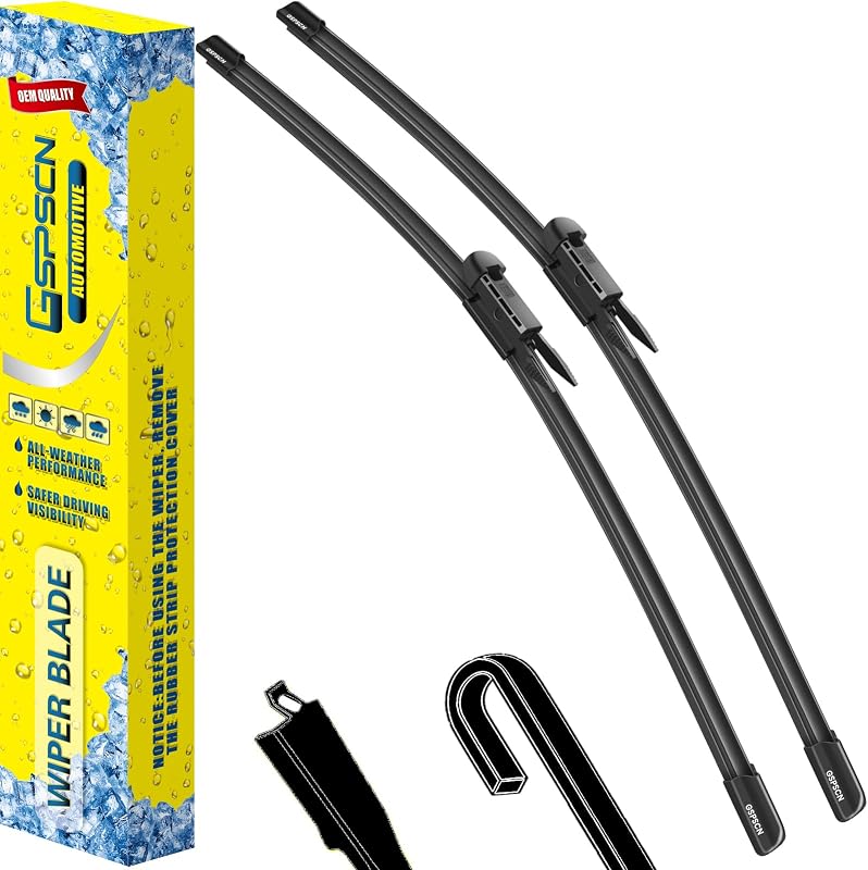 Palhetas do limpador de para-brisa dianteiro GSPSCN para Chevrolet, Cadillac, GMC, Alfa Romeo e Mercedes-Benz – 2 unidades