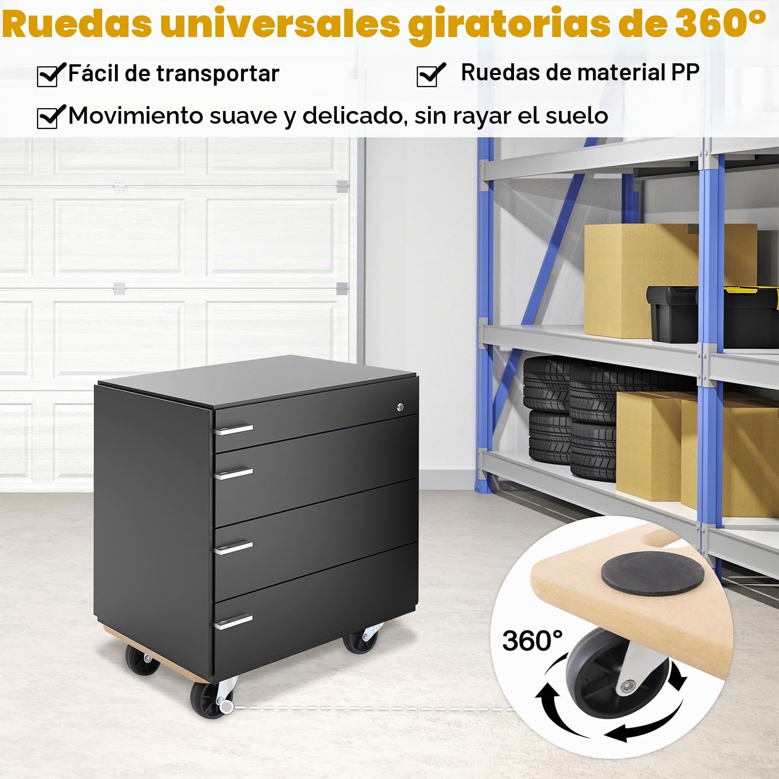 UISEBRT Juego de 2 ruedas de transporte 580 x 290 x 108 mm - Tabla con ruedas - En panel MDF - Ayuda para el transporte de muebles - Carga máxima: 200 kg