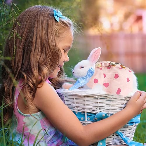 Miniatura 5 de Ropa de conejillo de indias, ropa suave de hurón con arnés de conejo para mascotas y correa, mini bolsa para sombrero, lindo broche para collares de