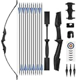 Recurve Bow and Arrow Set，Detachable Archery Adult Bow Left and Right Hands 40lbs /20lbs Suitable Adults/Youth/Beginners Outdoor Practicing