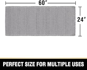 H.VERSAILTEX Waffle Bath Mat Super Absorbent Non Slip Bath Rugs for Beside Tub, 24" x 60", Dove