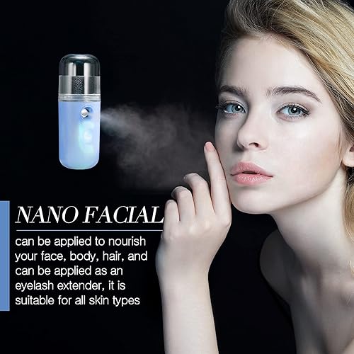 Miniatura 45 de Honoson Mini humidificador facial de 1.0 fl oz, pulverizador facial portátil, recargable por USB, práctica máquina de cuidado de la piel para Rosa