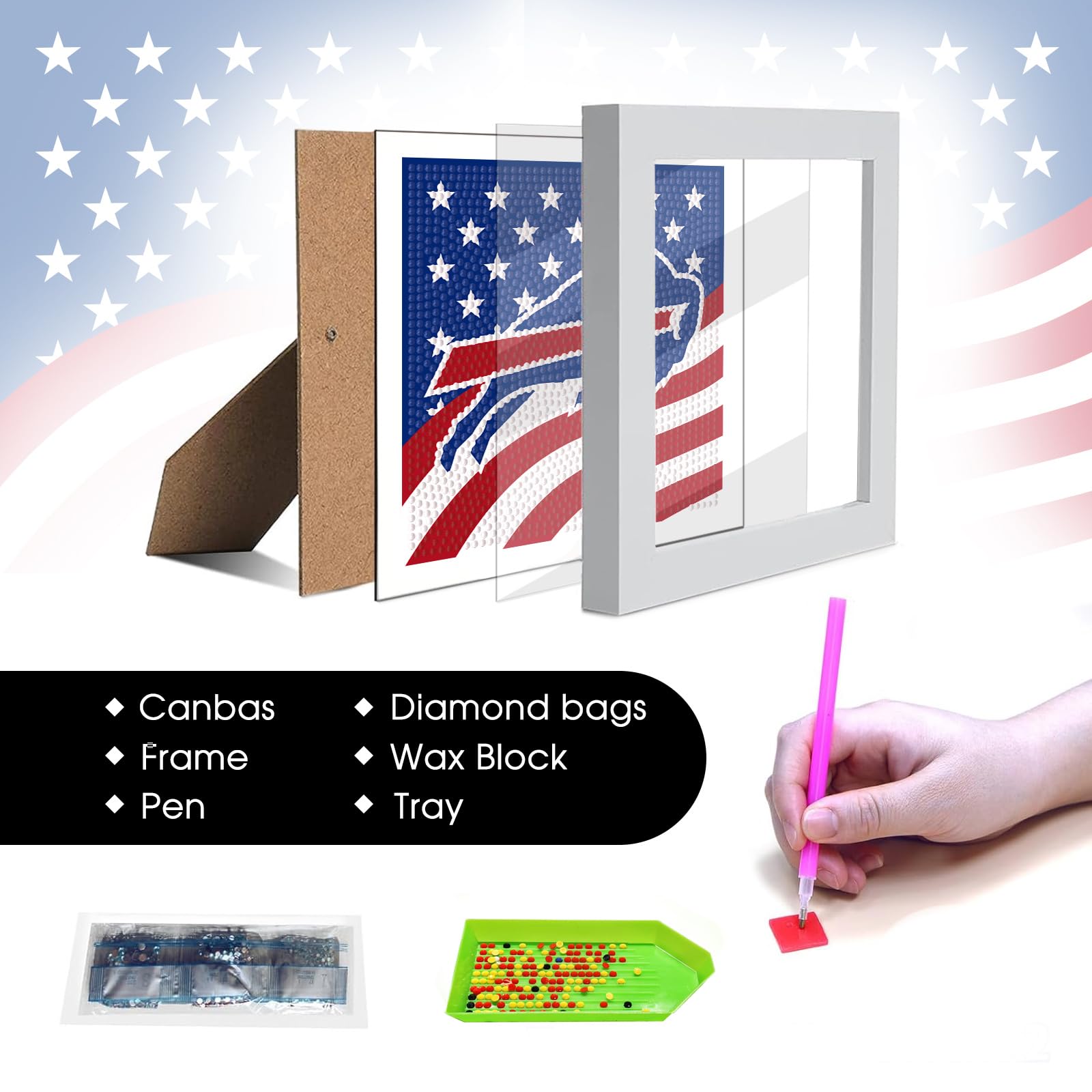 5D Diamond Painting Kits | 6.8x6.8 Inch Handmade Art Kits | Home Office Decoration DIY Craft