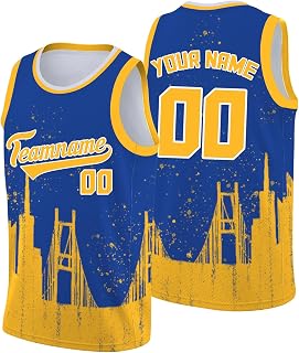 City Custom Basketball Jersey Personalized Graffiti Printed/Stitched Shirt Apparel for Basketball Fans Men Women Youth
