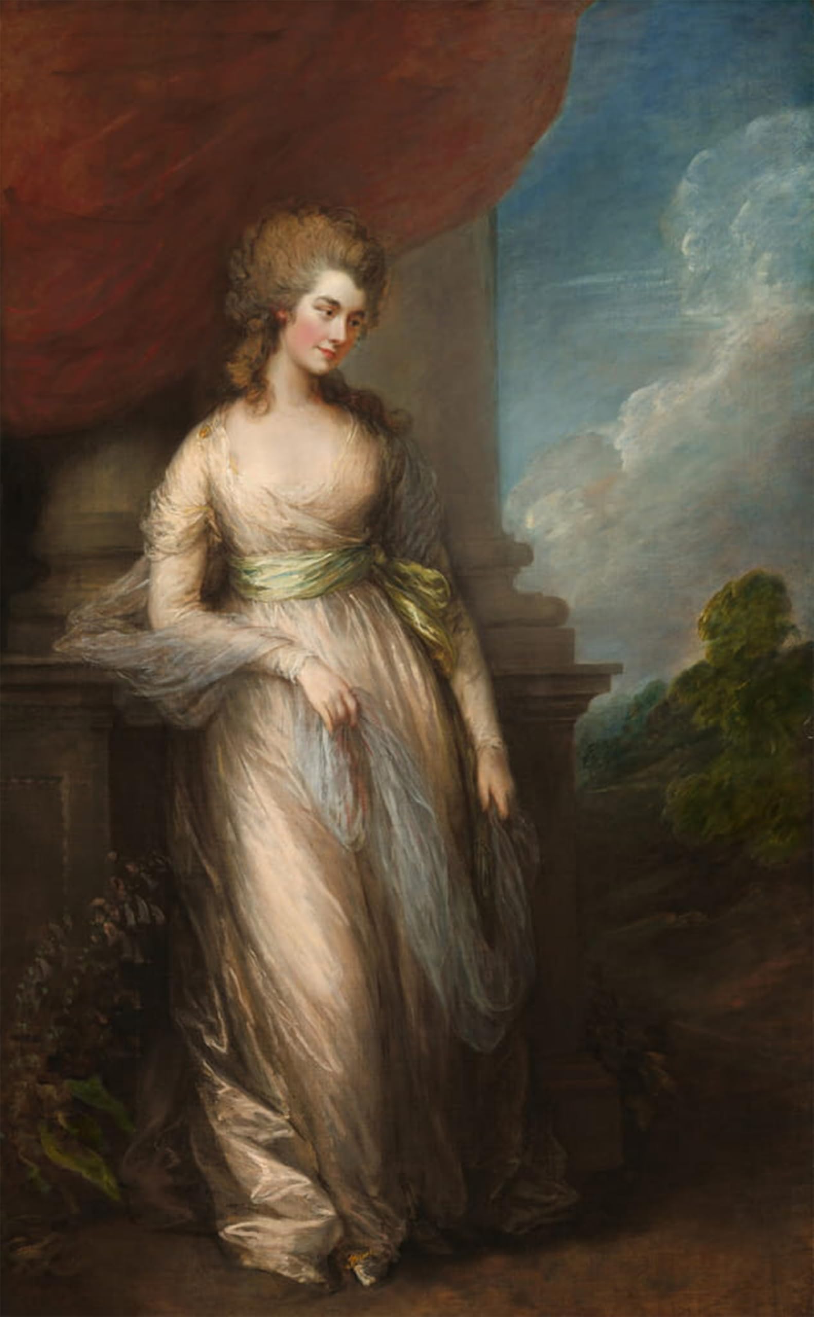 HRJUBWREE Retro Picture Art Painting Wall Poster Georgiana Duchess of Devsnshire by Gainsborough Vintage Art Print for Office Decor 60x90cm