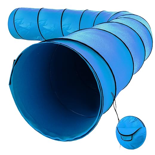 Houseables Dog Tunnel, Dog Agility Tunnel, Tunnel for Dogs, Dog Play Tunnel, Dog Agility Equipment, Dog Outdoor Play Equipment, Dog Playground Equipment, Dog Obstacle Course, for Backyard, Park, 18FT