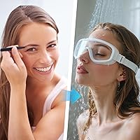 Vista 4 de Protector ajustable de pestañas y cejas, protector de gafas de ducha, 2 unidades, protector de pestañas, ideal para extensión de pestañas